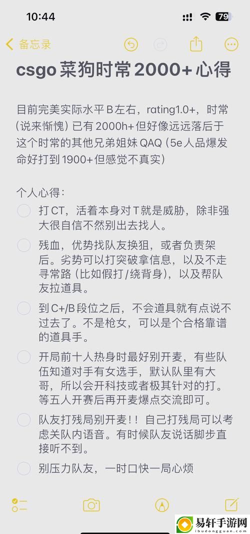  暴躁老姐的CSGO心得分享，网友分享：游戏人生的感悟与技巧